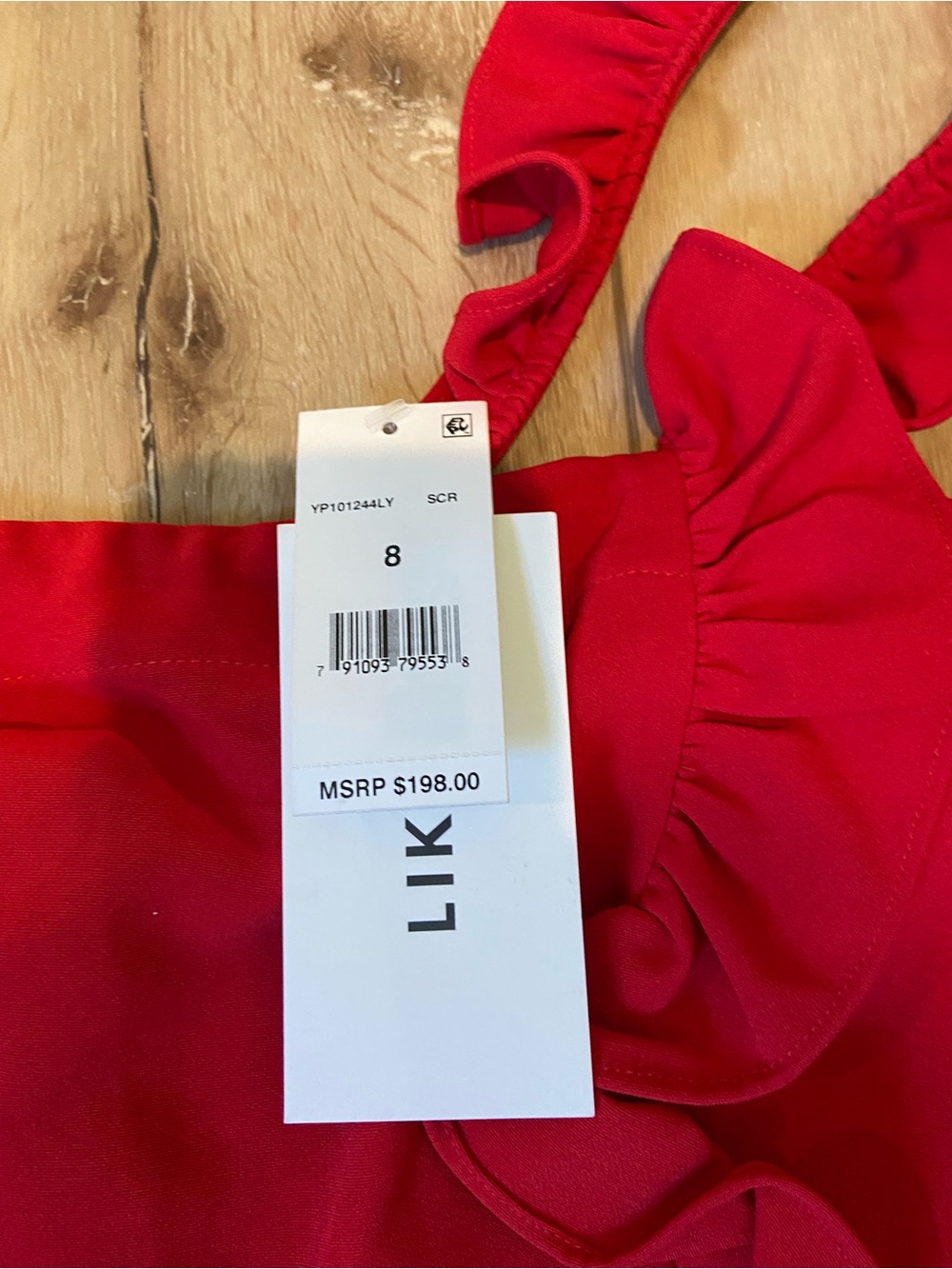 Likely Red One-Shoulder Ruffle Romper - Picture 4 of 12